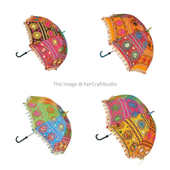 Wholesale Indian Handmade Wedding Umbrella Multi Colored Etsy