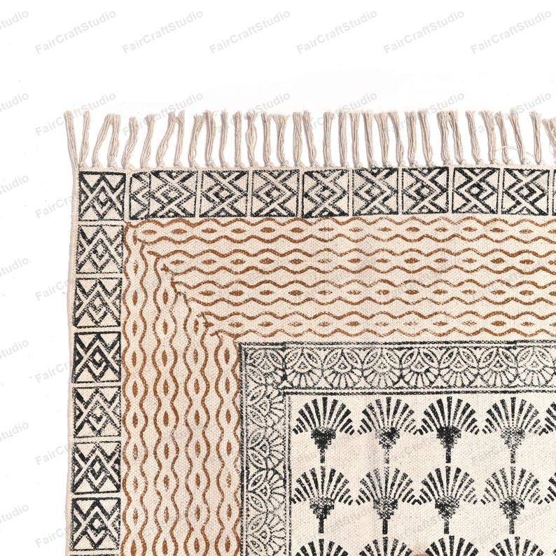 Washable Cotton Rug Extra Large Area Rug for Living room, Dining room, Bedroom, Entryways, Hallways, Patio Machine Washable Cotton Carpet