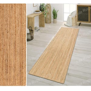 Natural jute Runner Rug, Kitchen Runner Rug Mats, Sisal Runner Rug, CUSTOM Size Hallway Entryway Kitchen Floor Laundry Carpet Runner Rug, Non Slip