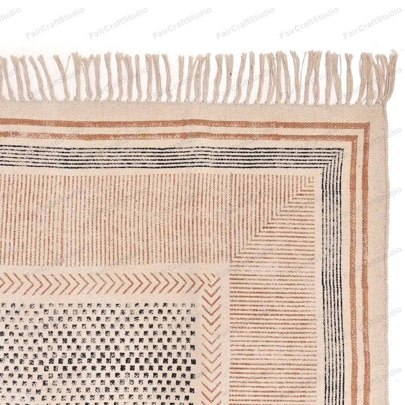 Washable Cotton Rug Extra Large Area Rug for Living room, Dining room, Bedroom, Entryways, Hallways, Patio Machine Washable Cotton Carpet