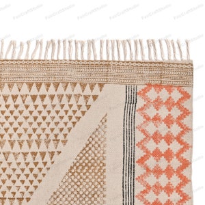 Organic Area Rug Washable Cotton Rug Machine Washable Rug for  Living room, Dining room, Bedroom, Entryways, Hallways, Patio Cotton carpet