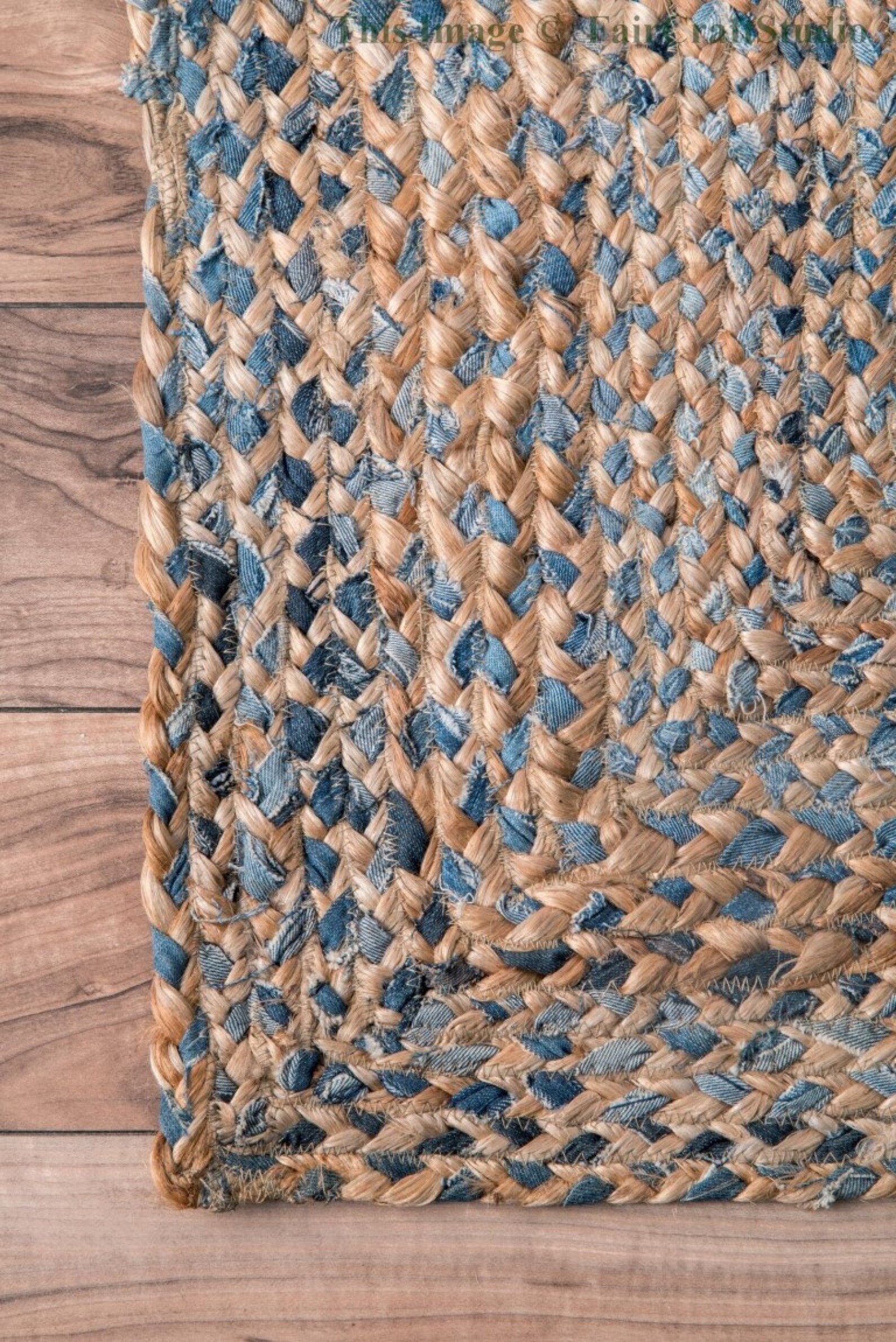 Denim Braided Area Rug Hallways Runner Living Room Rug Etsy