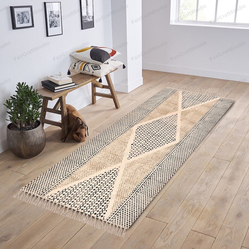 Cotton Washable Runner Rug yoga mat hall runner entry rug staircase runner, runner carpet Machine Washable Rug bath mat runner Kitchen Rug
