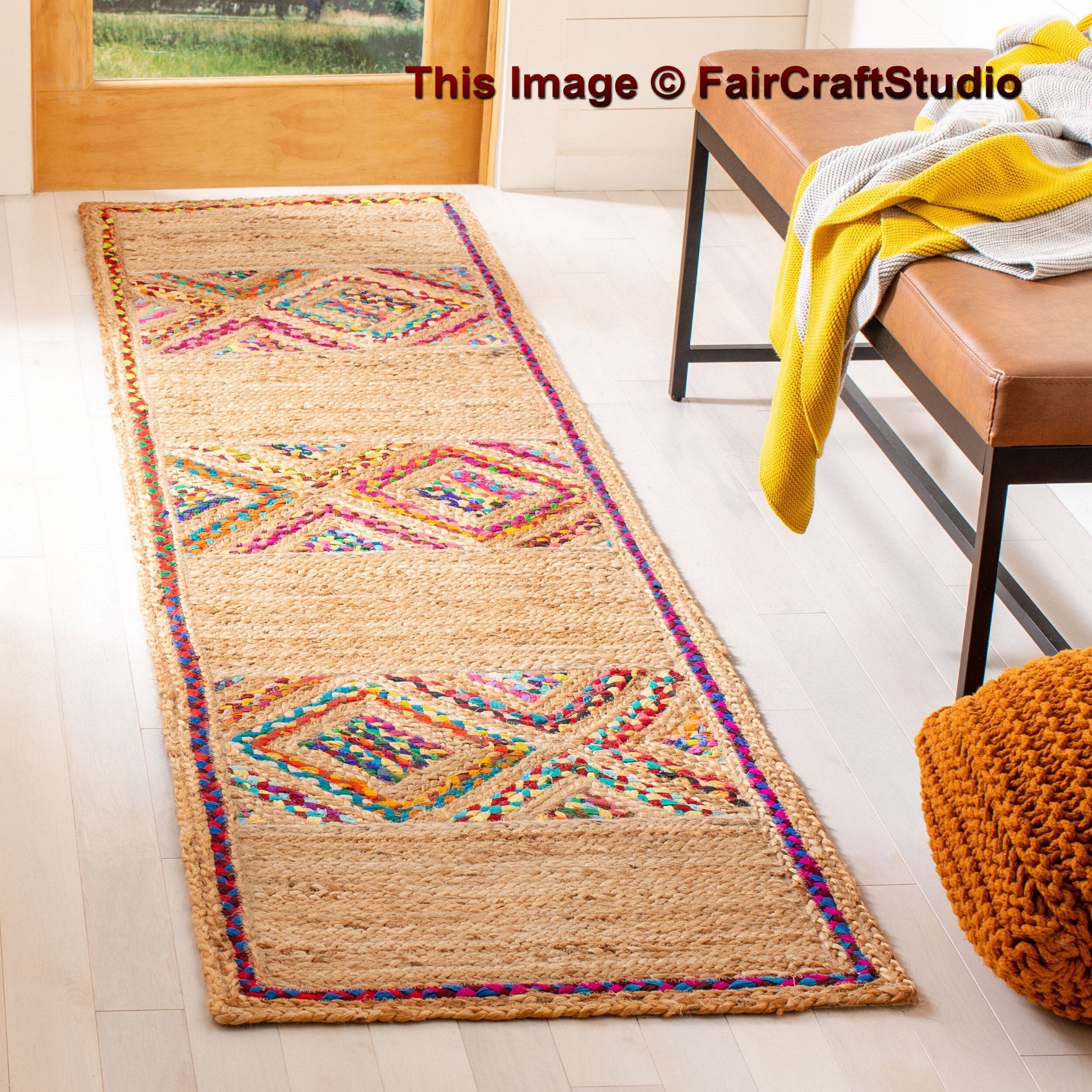 Fedex Rugs Braided Jute Rectangle Rug Runner 2x12 Feet Floor & Rugs Home & Living ...