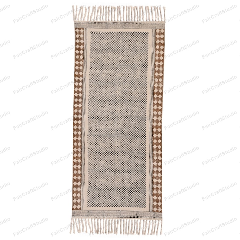 Cotton Washable Runner Rug hall runner entry rug, yoga mat staircase runner, runner carpet Machine Washable Rug bath mat runner Kitchen Rug image 2