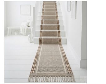 Washable Cotton Runner rug High Traffic Stair Runner Rug Custom Hallway Runner Staircase Runner Rugs Kitchen Runner Cotton Entryway Runner