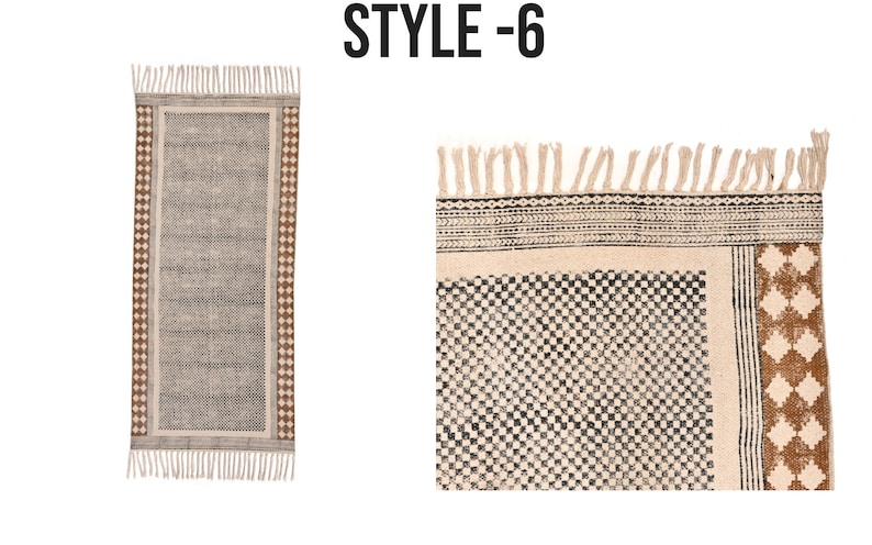 Cotton Washable Runner Rug hall runner entry rug, yoga mat staircase runner, runner carpet Machine Washable Rug bath mat runner Kitchen Rug STYLE 6