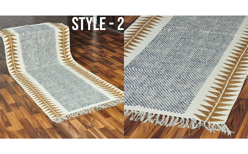 Cotton Washable Runner Rug hall runner entry rug, yoga mat staircase runner, runner carpet Machine Washable Rug bath mat runner Kitchen Rug STYLE 2