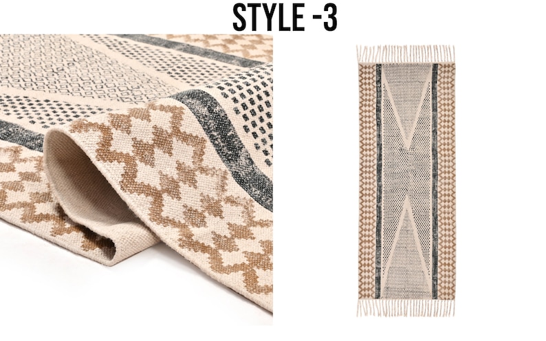 Cotton Washable Runner Rug hall runner entry rug, yoga mat staircase runner, runner carpet Machine Washable Rug bath mat runner Kitchen Rug STYLE 3