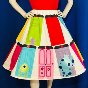 Monsters Door A-line Skirt