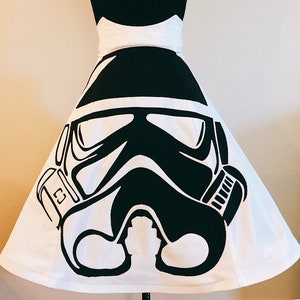 Trooper Helmet Silhouette High Waisted Skirt