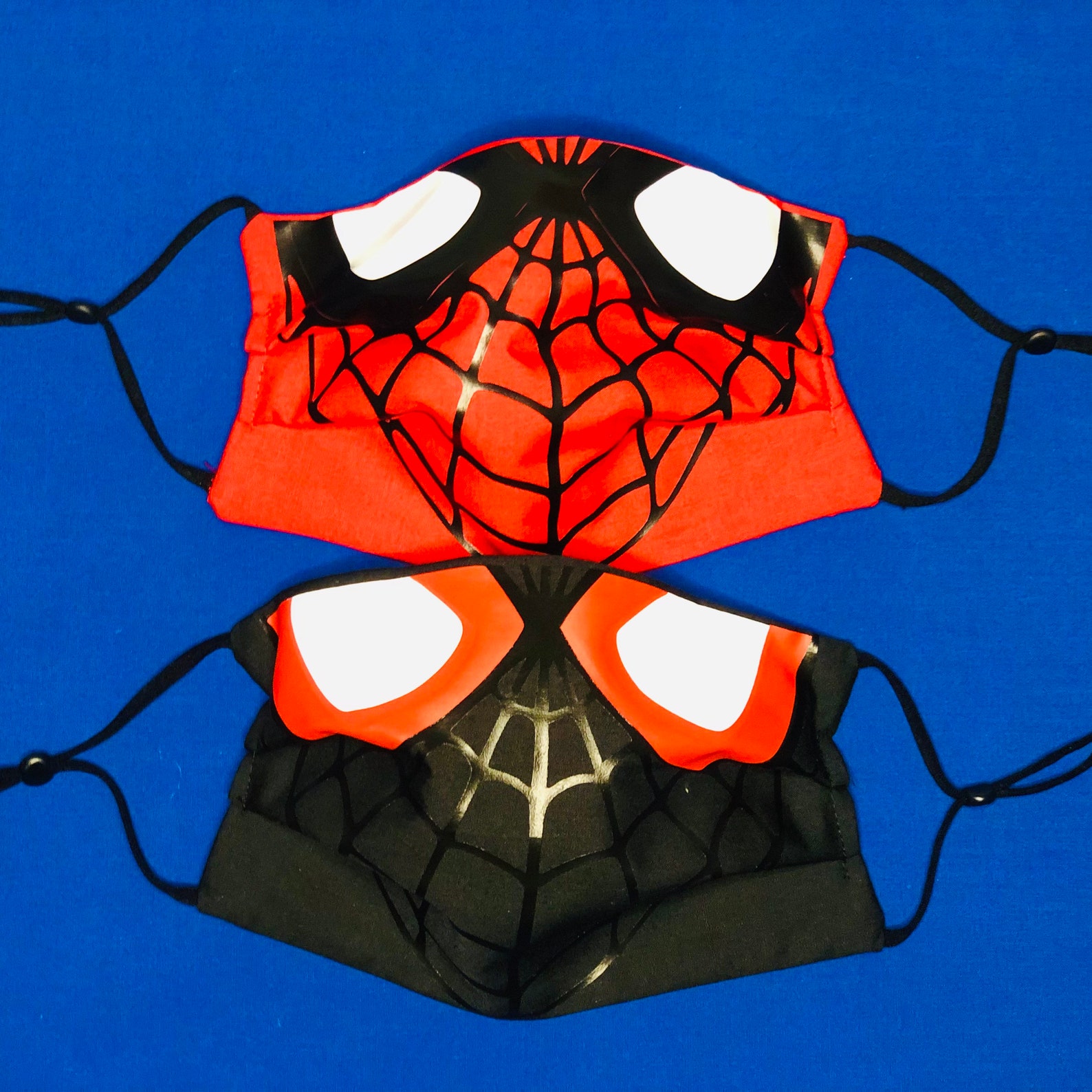 Spider-Man Spider-Verse Pleated 100% Cotton 3 Layer Face Mask | Etsy