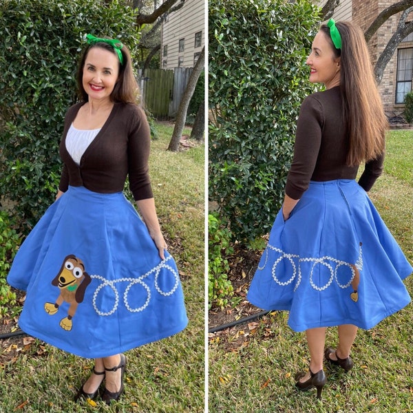 Slinky Dog Rick Rack High Waisted Skirt