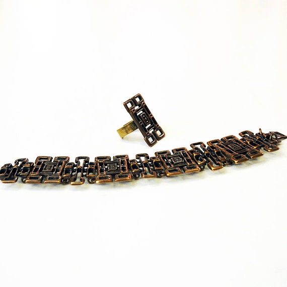 Bronze bracelet and ring set by Uni David-Anderse… - image 5