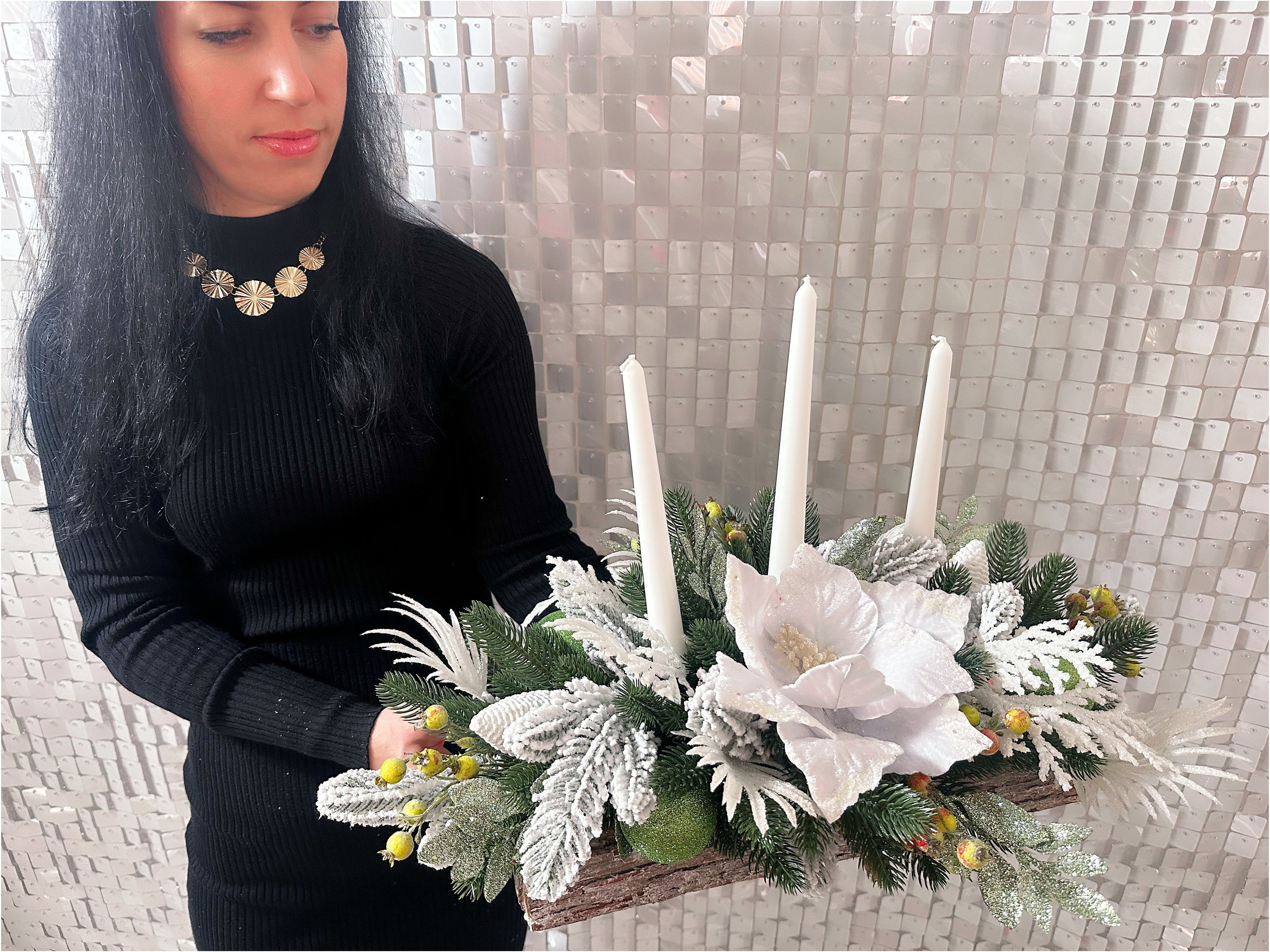 Handmade Table Centrepiece, Christmas Table Decoration. - Etsy UK