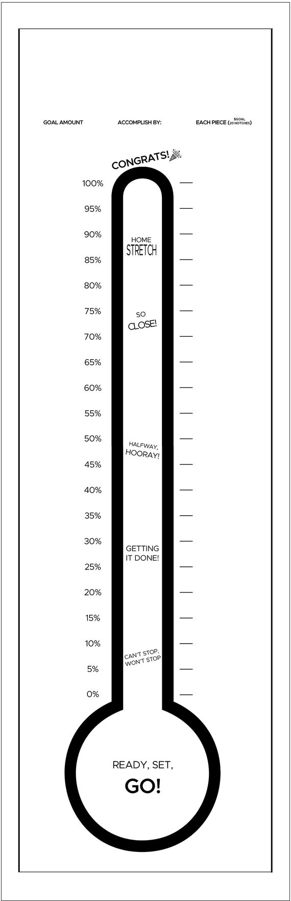 Printable Fundraising Thermometer Poster - Blogs