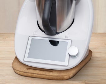 Gleitbrett für Thermomix TM5 TM6 aus Eiche, integrierter Griff, elegantes und flaches Design, Rollbrett handgefertigt aus Eichenholz