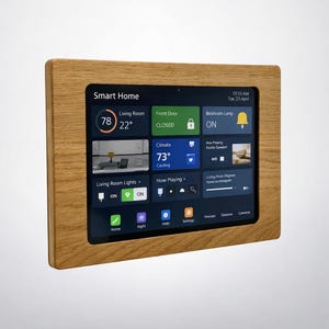 Oak tablet holder for iPad, Galaxy Tab or Pixel tablet | Smart Home Panel | Tablet Holder | Solid wood tablet wall mount
