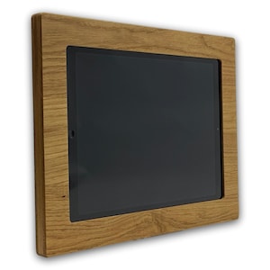 iPad Pro (12.9"|2017) tablet wall mount made of wood | | Integrated cable management | Easy installation | Flat iPad Pro holder