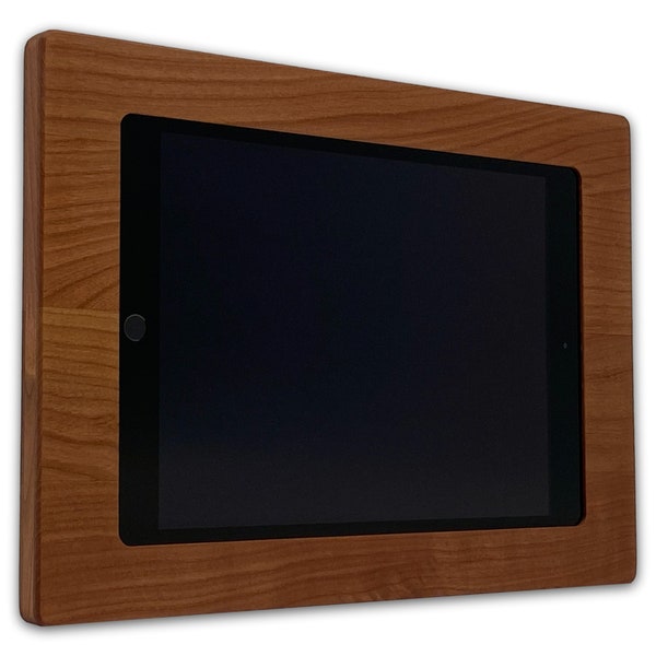 iPad Air 2  (9,7"|2014) Holz Tablet Wand Halter | Messe | Seminarraum | iPad Halterung | Infoterminal | Wandhalterung | Schutzhülle