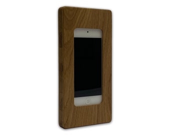 iPod touch (5.Gen|2014) Holz Tablet Wand Halter aus Holz | Einfache Montage | Flach | Edel | Büro | Multiroom Smart Home