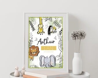 Affiche - Carte / Anniversaire ou naissance enfant