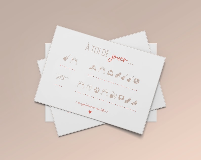 Carte à message codé + enveloppe - Annonce d'un évènement, demande spéciale image 4