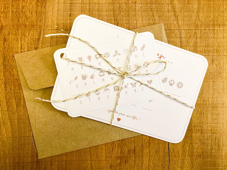 Carte à message codé + enveloppe - Annonce d'un évènement, demande spéciale image 1