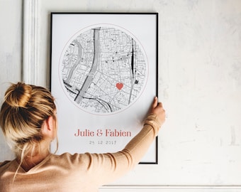 Affiche date importante - Lieu et date - Affiche rencontre - géolocalisation
