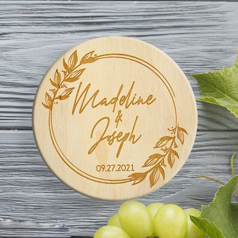 Custom wedding Coasters Rustic Wedding favors Wooden Etsy