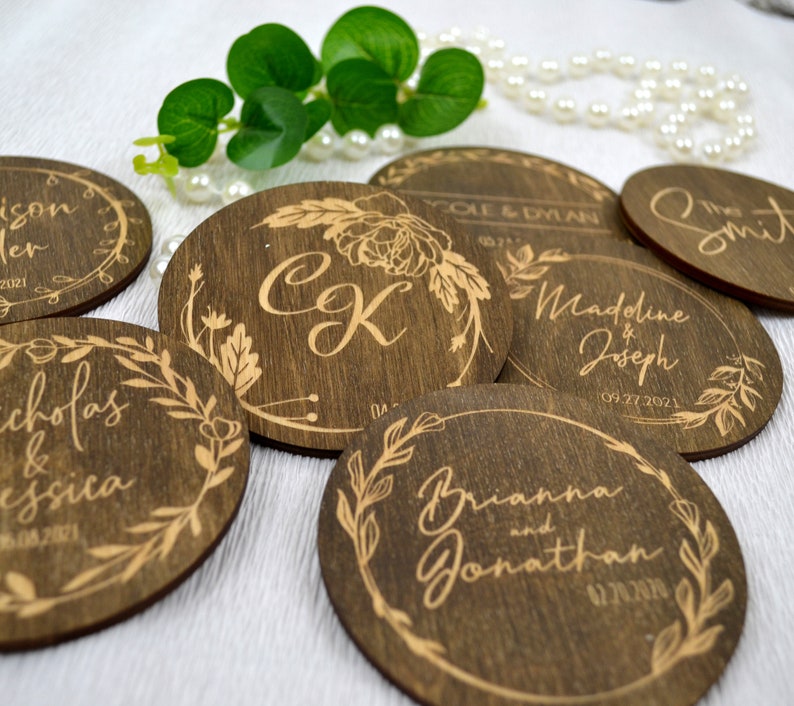 Wedding Favors Coasters Custom Rustic Wedding Coaster Custom Etsy