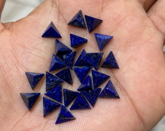 AAA Natural Lapis Lazuli Pyramid Gemstone, Calibrated Size Loose Gemstone Sizes 6mm to 20mm