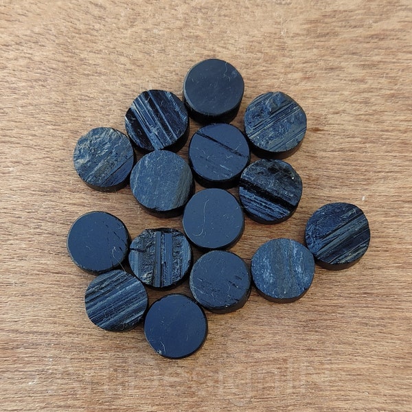 100% Natural Black Tourmaline Round Rough Cabochon, Super Quality Tourmaline  Calibrated size Loose Gemstone 8,10,11,12,13,14,15,18,19,20 MM