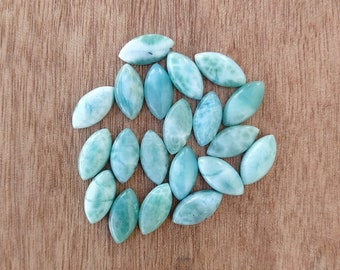 AAA Natural Larimar Marquise Cabochon Calibrated Size Loose Gemstone 8x4,10x5,12x6,14x7,16x8,18x9,20x10,22x11,24x12,26x13mm
