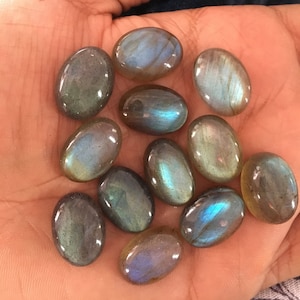 AAA Natural Labradorite Oval Shape Cabochon Calibrated Size Loose Gemstone 5x7,6x8,7x9,8x10,9x11,10x12,10x14,12x16,13x18,15x20,16x22,18x25mm