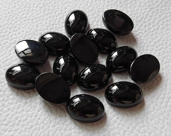 Details about  / Black Onyx loose stones 16 x 12 pear shaped Black Onyx cabochon