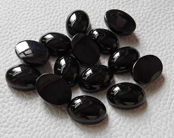 Details about / Black Onyx loose stones 16 x 12 pear shaped Black Onyx cabochon