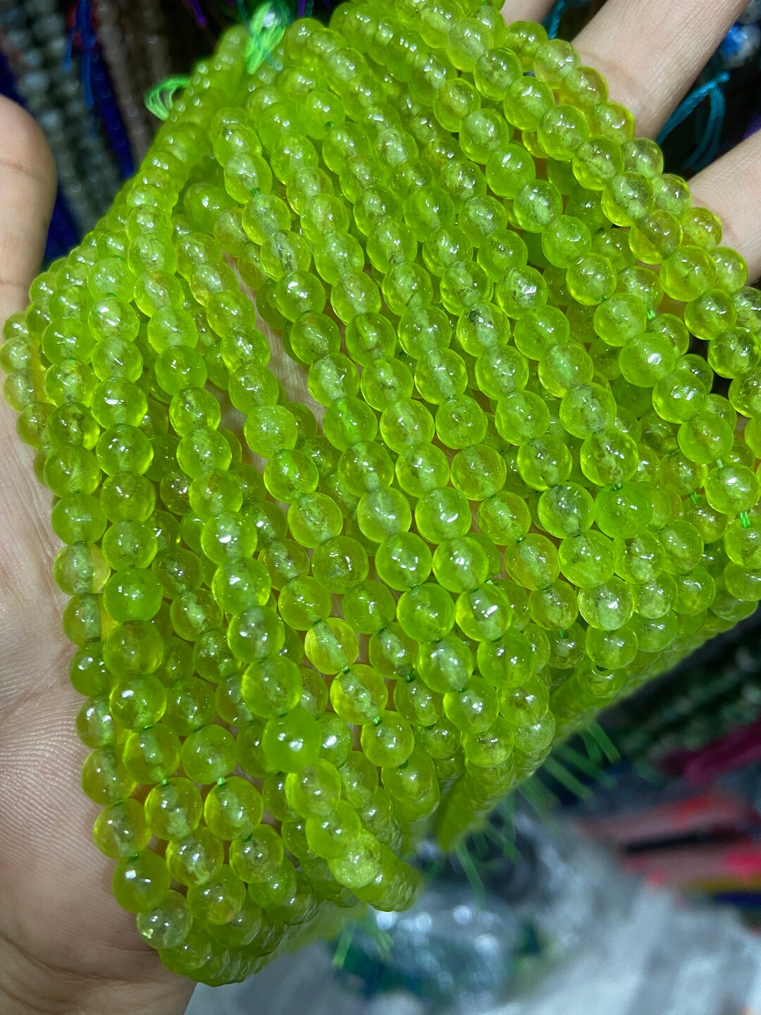 AAA Green Jade Round Beads Faceted Cut Loose Jade Beads, Gemstone Beads