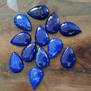 AAA Lapis Lazuli Pear Cabochon Teardrop Shape Calibrated Size Gemstones 5x7,6x8,7x9,8x10,10x12,10x14,12x16,13x18,15x20,16x22,18x25,20x30 mm
