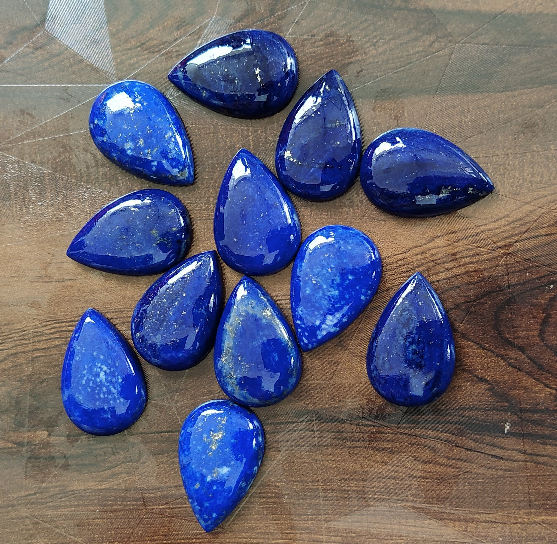 AAA Lapis Lazuli Pear Cabochon Teardrop Shape Calibrated AAA Lapis Lazuli Pear Cabochon Teardrop Shape Calibrated