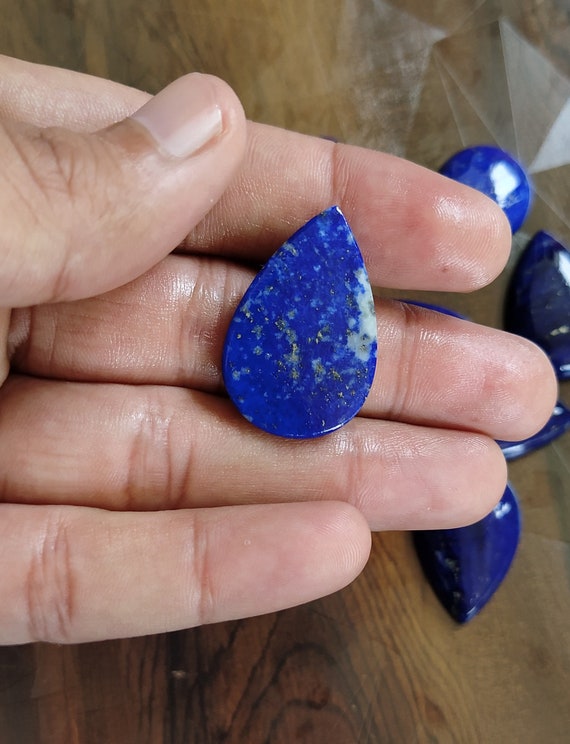 AAA Lapis Lazuli Pear Cabochon Teardrop Shape Calibrated AAA Lapis Lazuli Pear Cabochon Teardrop Shape Calibrated