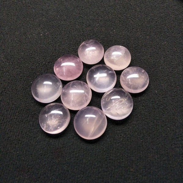 AAA Quality Natural Round Rose Quartz Cabochon Calibrated size Loose Gemstone 2,3,4,5,6,7,8,9,10,11,12,13,14,15,16,17,18,19,20,25,30,40 MM