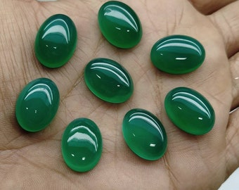 AAA Natural Green Onyx Oval Gemstone Loose Oval Cabochon 4x6,5x7,6x8,7x9,8x10,9x11,10x12,10x14,12x16,13x18,15x20,16x22,18x25,20x30 mm