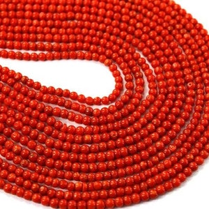 AAA natuurlijke bamboe rood koraal 8 mm rode koraal kraal prachtige rode kleur kraal, hoge kwaliteit koraal edelsteen kraal 15,5 &quot;streng