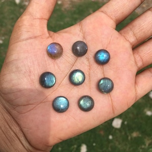 3mm to 26mm AAA Natural Labradorite Round Cabochon AAA Quality Loose Gemstone Calibrated Gemstone for jewellery making