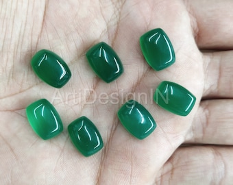 Natural Green Onyx Rectangle Cabochon Calibrated Size Loose Gemstones 4x6,5x7,6x8,7x9,8x10,10x12,10x14,12x16,13x18,15x20,16x22,18x25,20x30MM