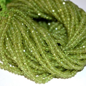 Natural Green Peridot Round Rondelle Beads  2mm to 6 mm Beads faceted Rondelle Beads &quot;13&quot; inches Strand