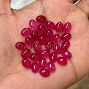 Natural Ruby Quartz Oval Cabochon Calibrated size Loose Gemstone 5x7,6x8,7x9,8x10,9x11,10x12,10x14,12x16,13x18,15x20,16x22,18x25,20x30 mm