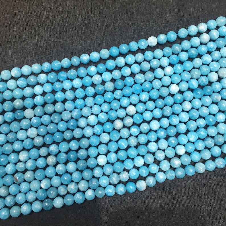 AAA High Quality 8mm 10mm Aquamarine Round Beads Full Strand 15