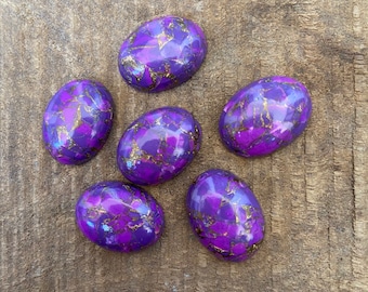 AAA Natural Purple Copper Turquoise Oval Cabochon Calibrated size Loose Gems4x6,5x7,6x8,7x9,8x10,9x11,10x12,10x14,12x16,13x18,18x25,20x30mm